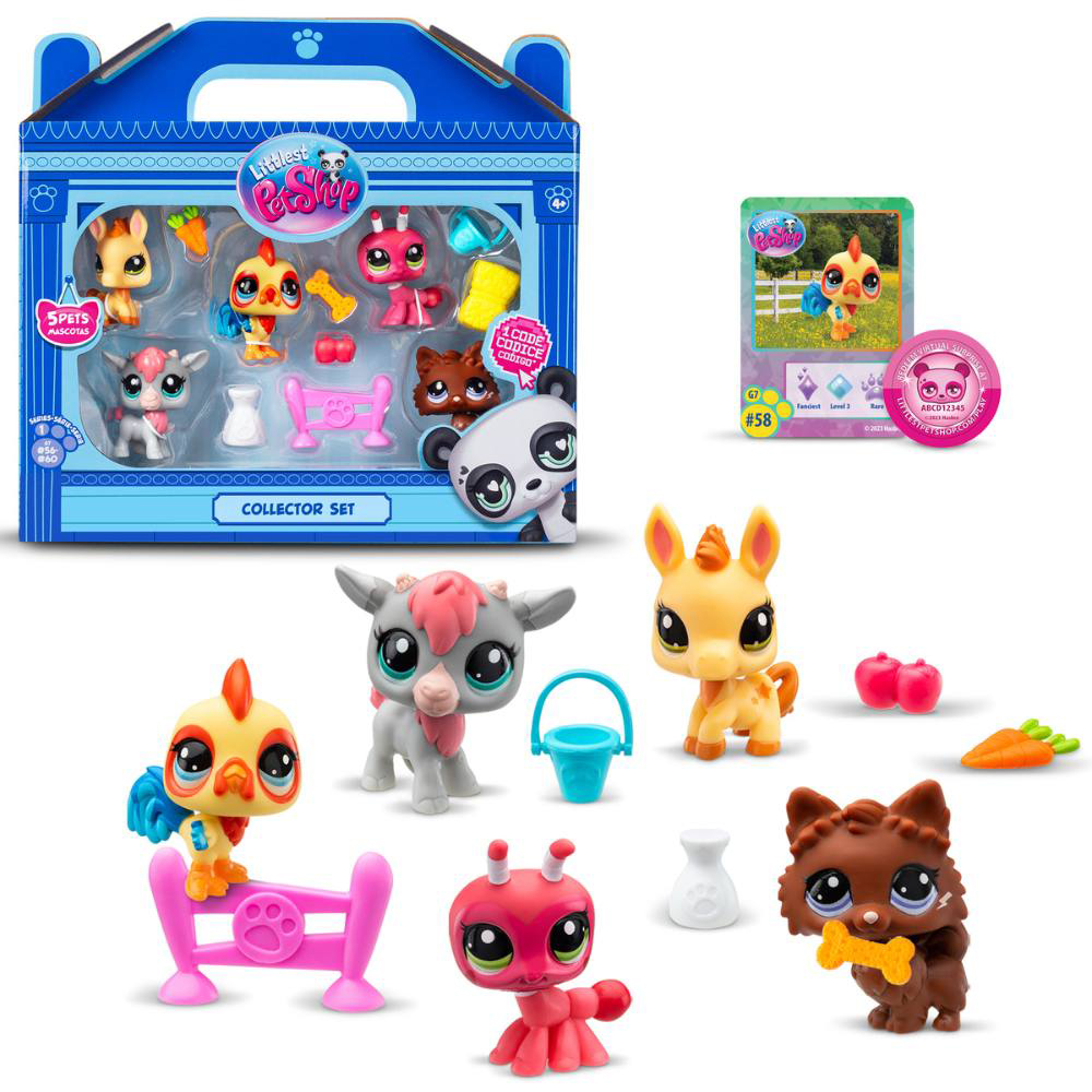 littlest pet shop pack 5 collector set   (bandai - bf00579  )