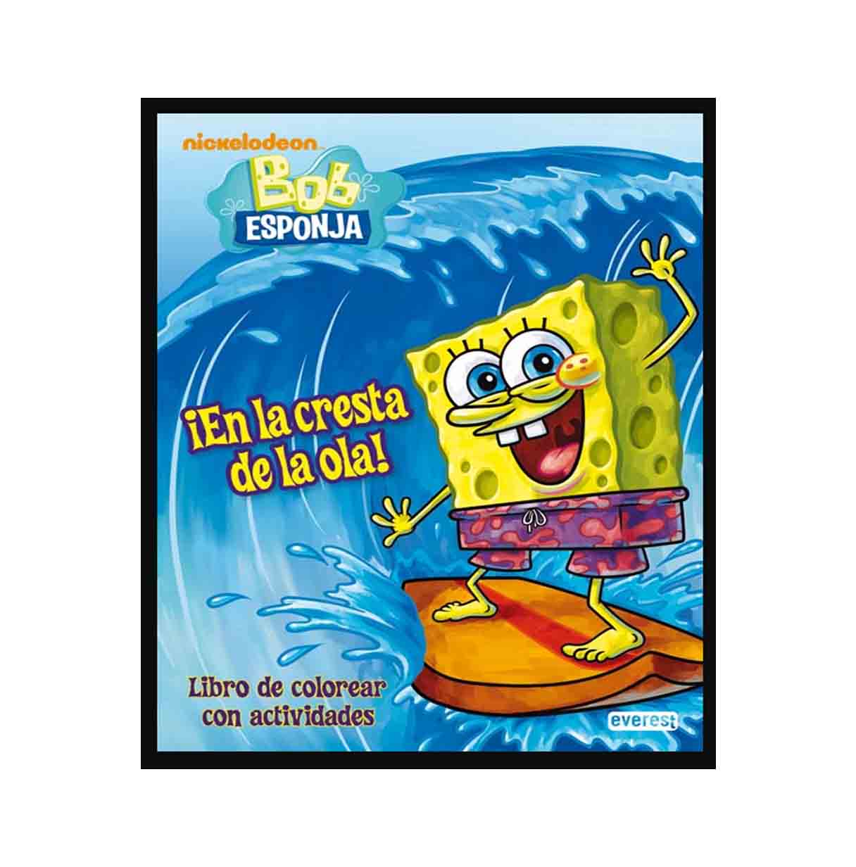 libro colorear bob esponja: en la cresta de la ola (optima ventas - 9788444165691 )