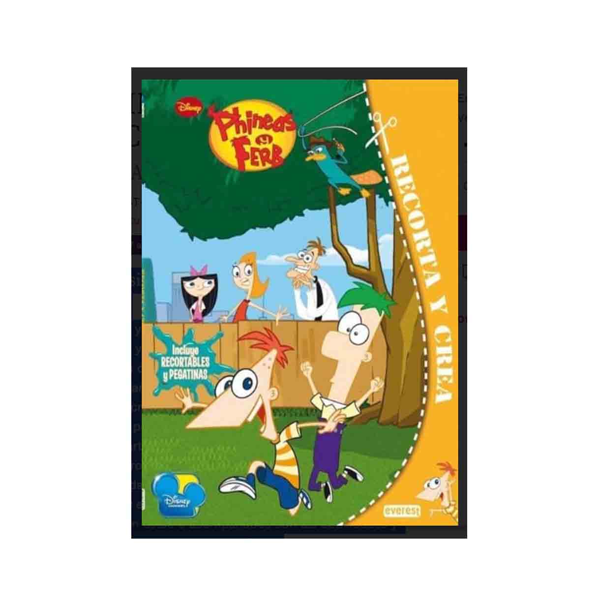 libro recorta y crea phineas y ferb (optima ventas - 9788444168005 )