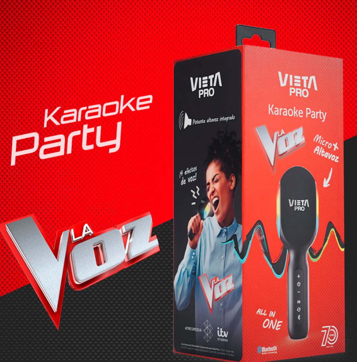 vieta microfono karaoke party la voz  (toy partner - vm-ka010bk  )