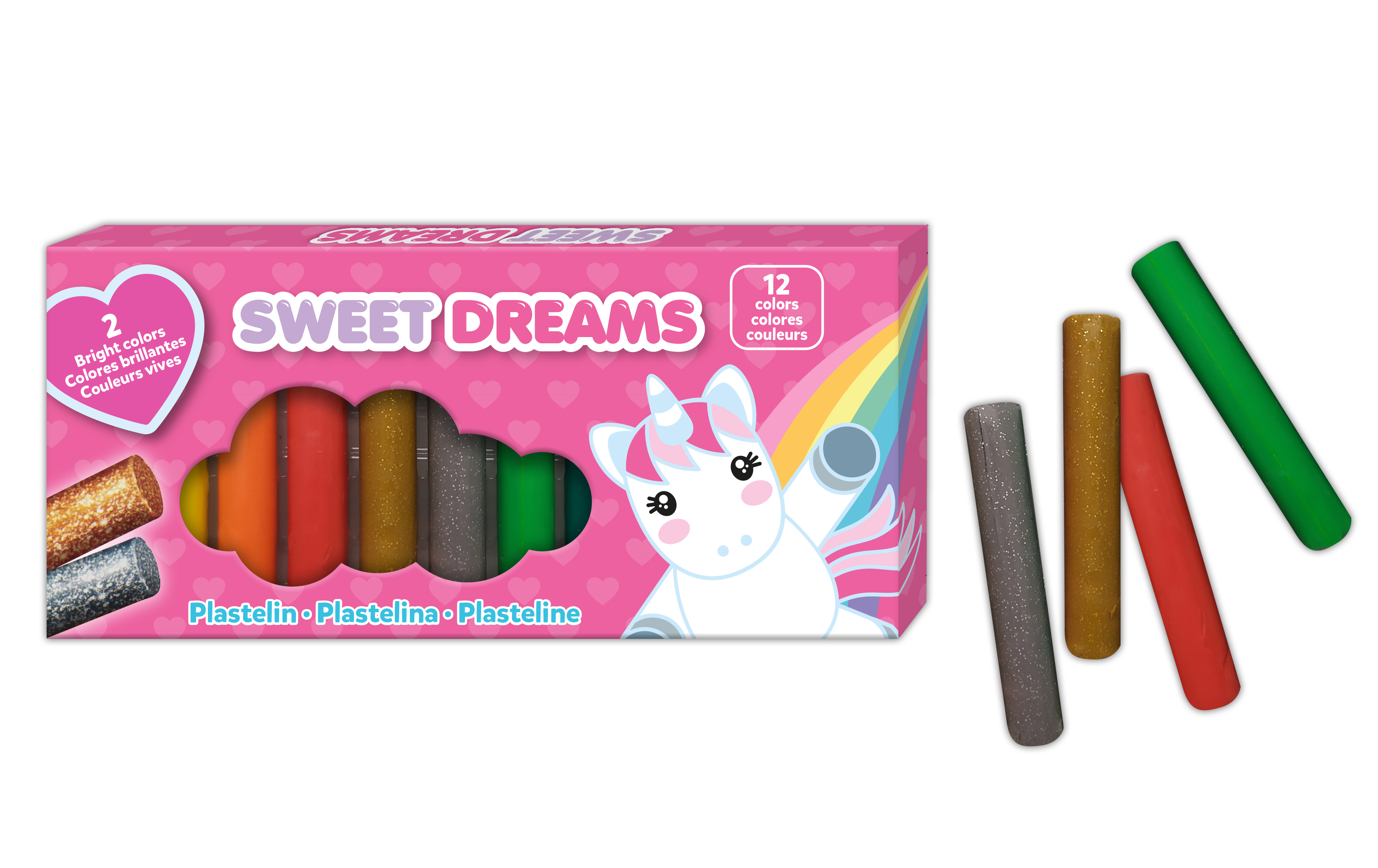 sweet dreams caja plastilina 12 piezas  ( kids licensing  - kl11250 )