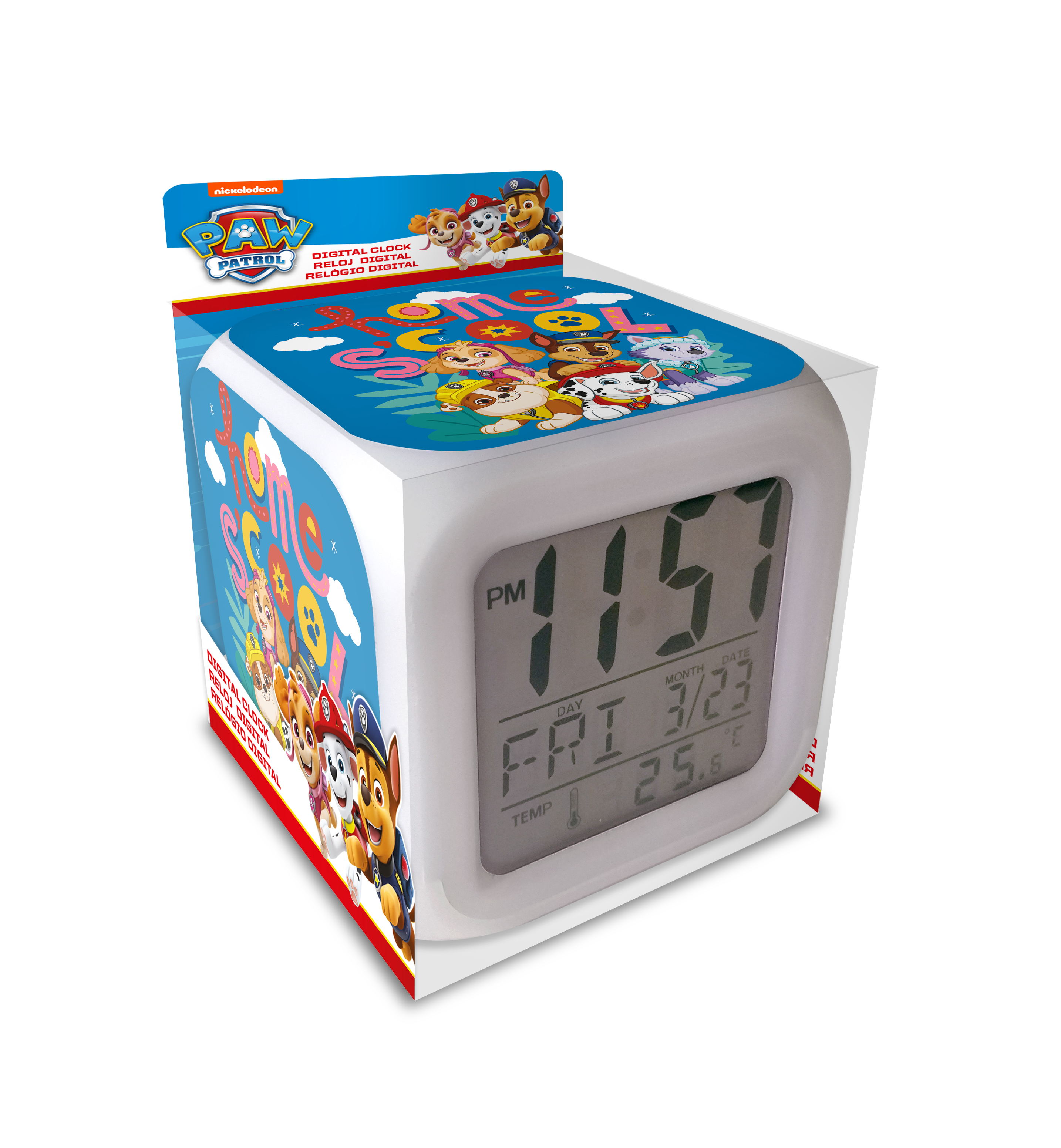 paw patrol reloj digital con alarma  ( kids licensing - pw19831 )