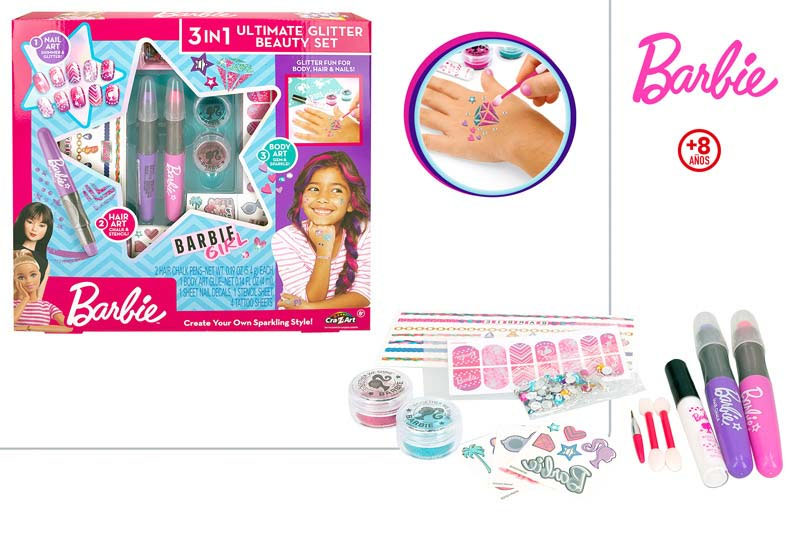 barbie set belleza sparkling 3 en 1 (color baby - 48429)