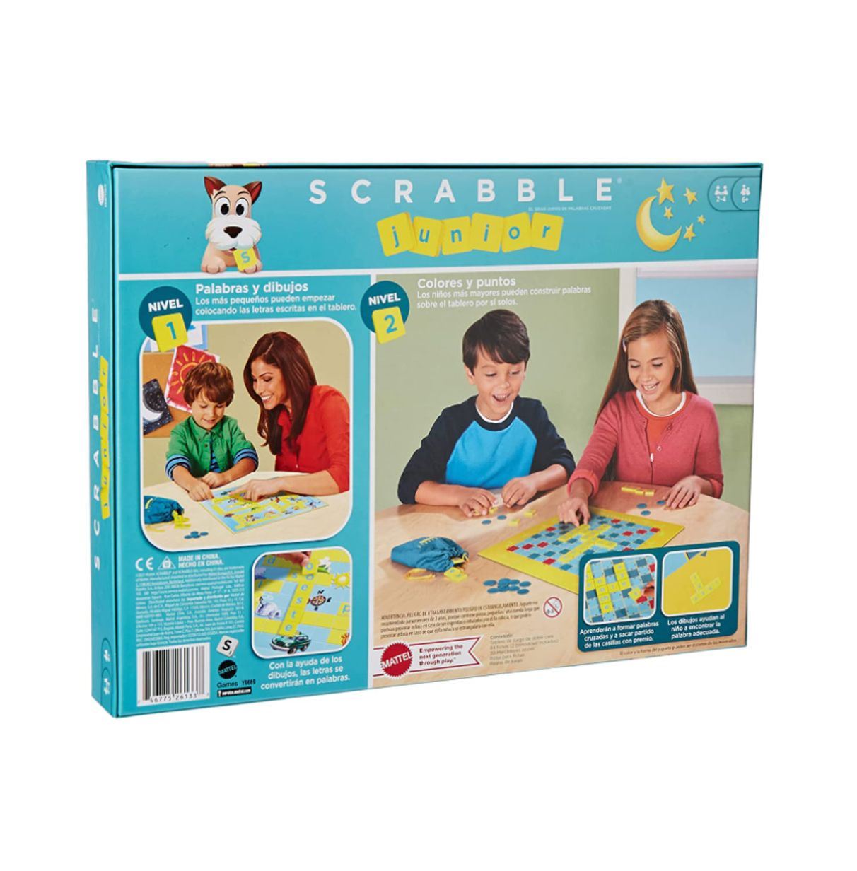 
mattel games scrabble junior, juegos de mesa para niños (y9669)