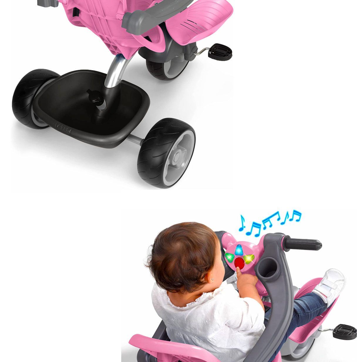 feber triciclo baby plus music rosa ( famosa - 800012132)