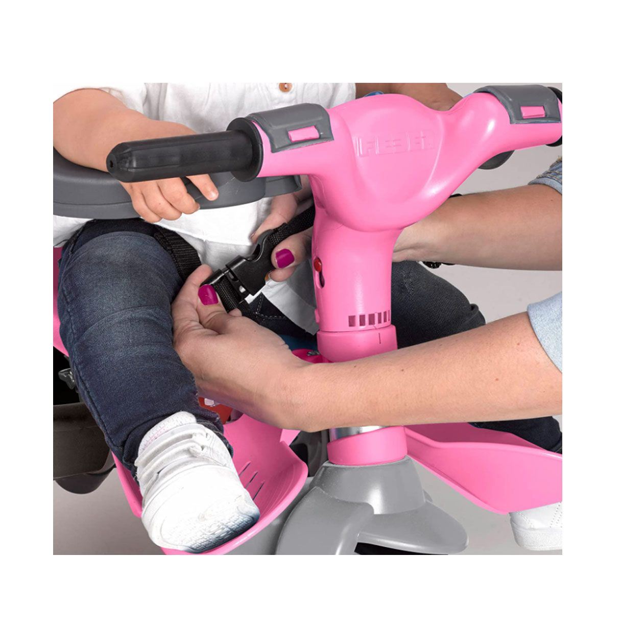 feber triciclo baby plus music rosa ( famosa - 800012132)