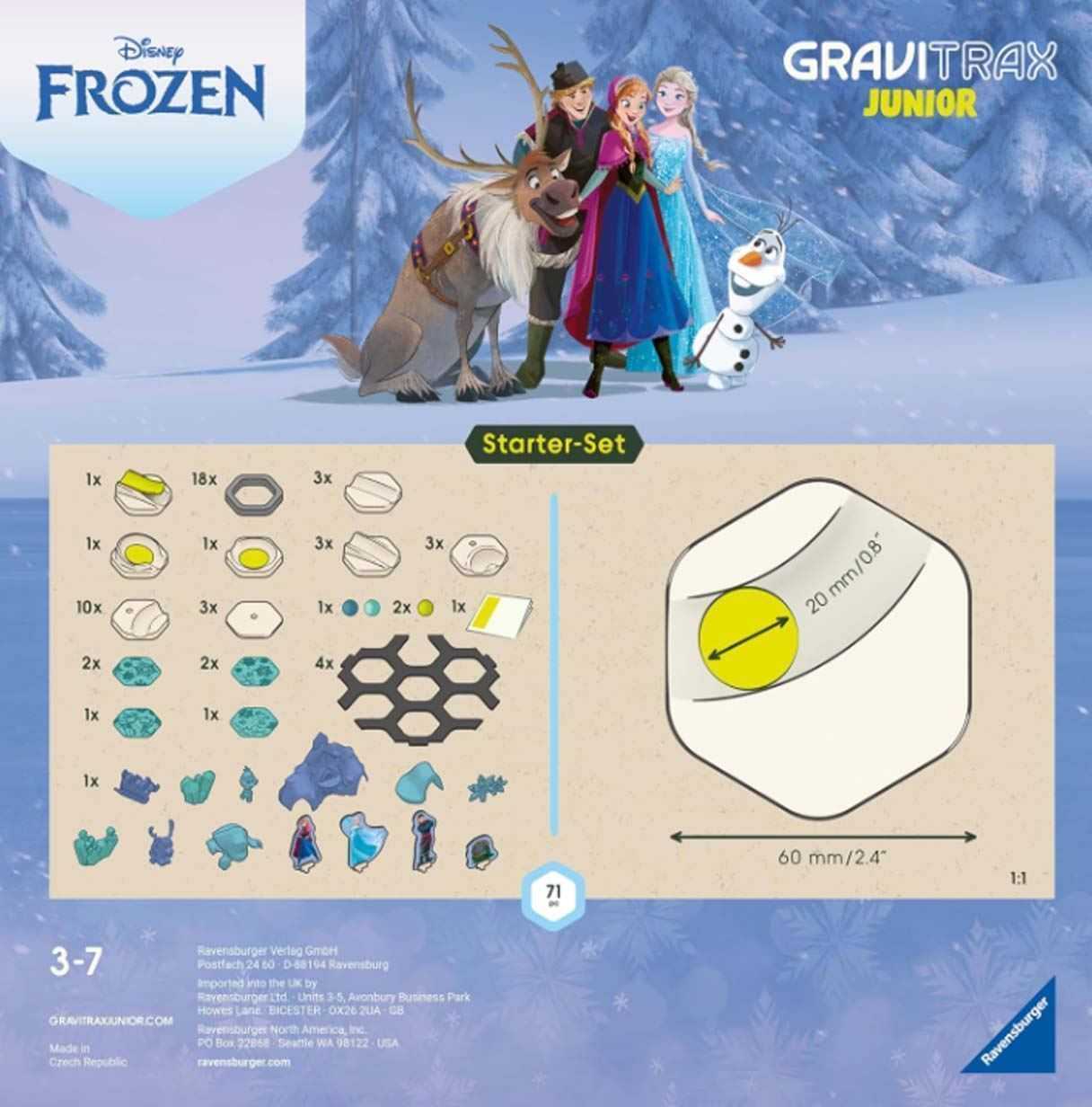 gravitrax junior starter set frozen (ravensburger - 73385)