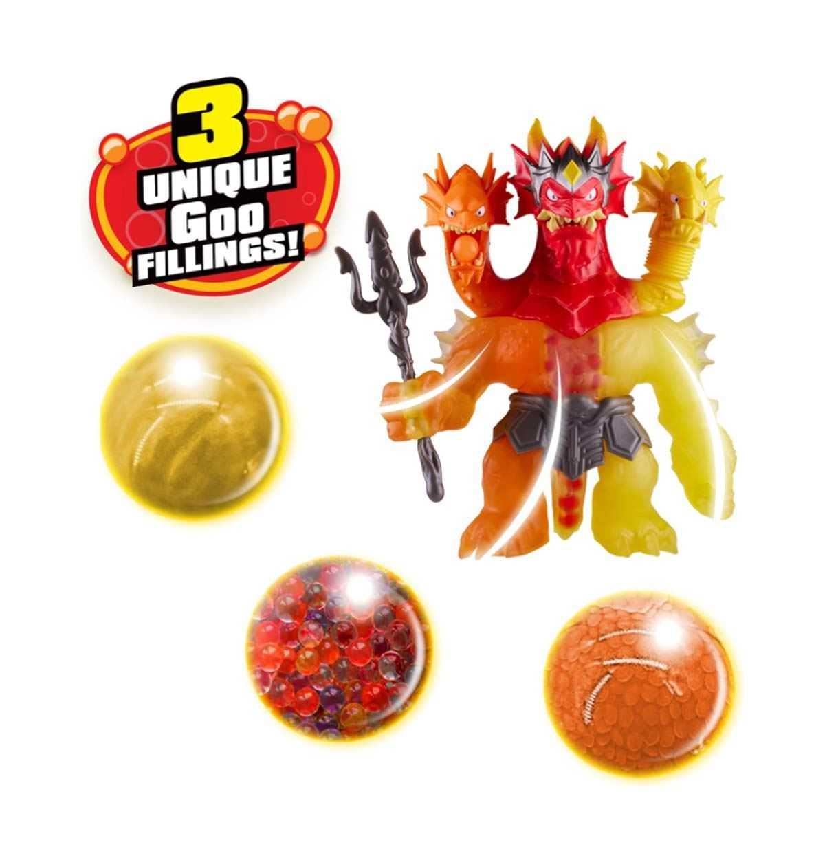 goo jit zu figura king hydra lava fury (bandai - co42948)