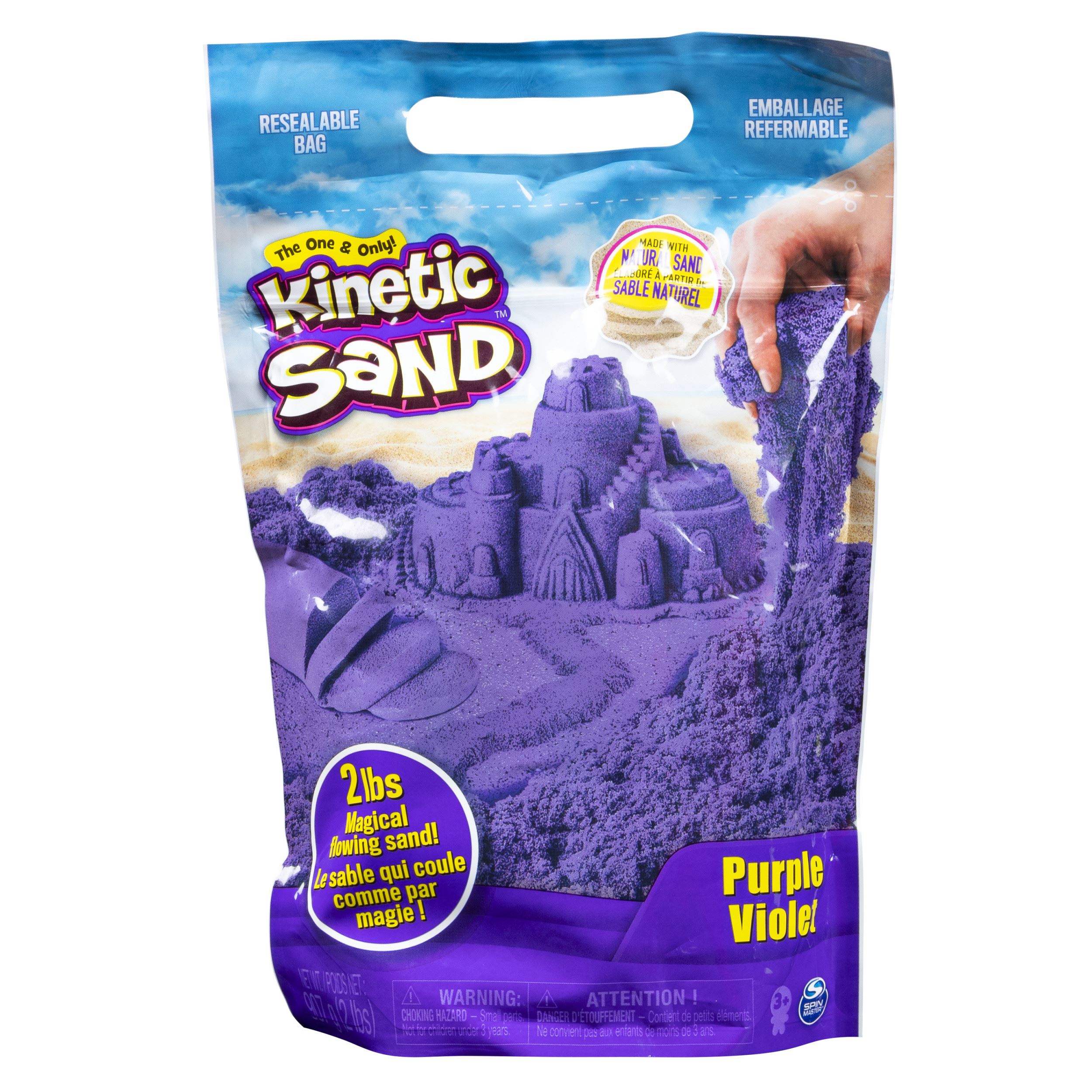 kinetic sand bolsa arena morada (spin master - 6061465)