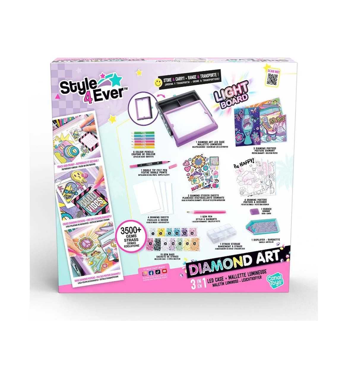 style 4 ever diamond art maletin led (canal toys - ofg300)