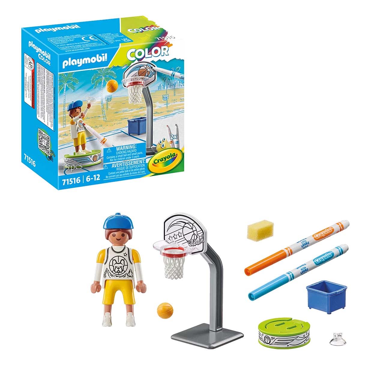 playmobil skater con baloncesto (71516)