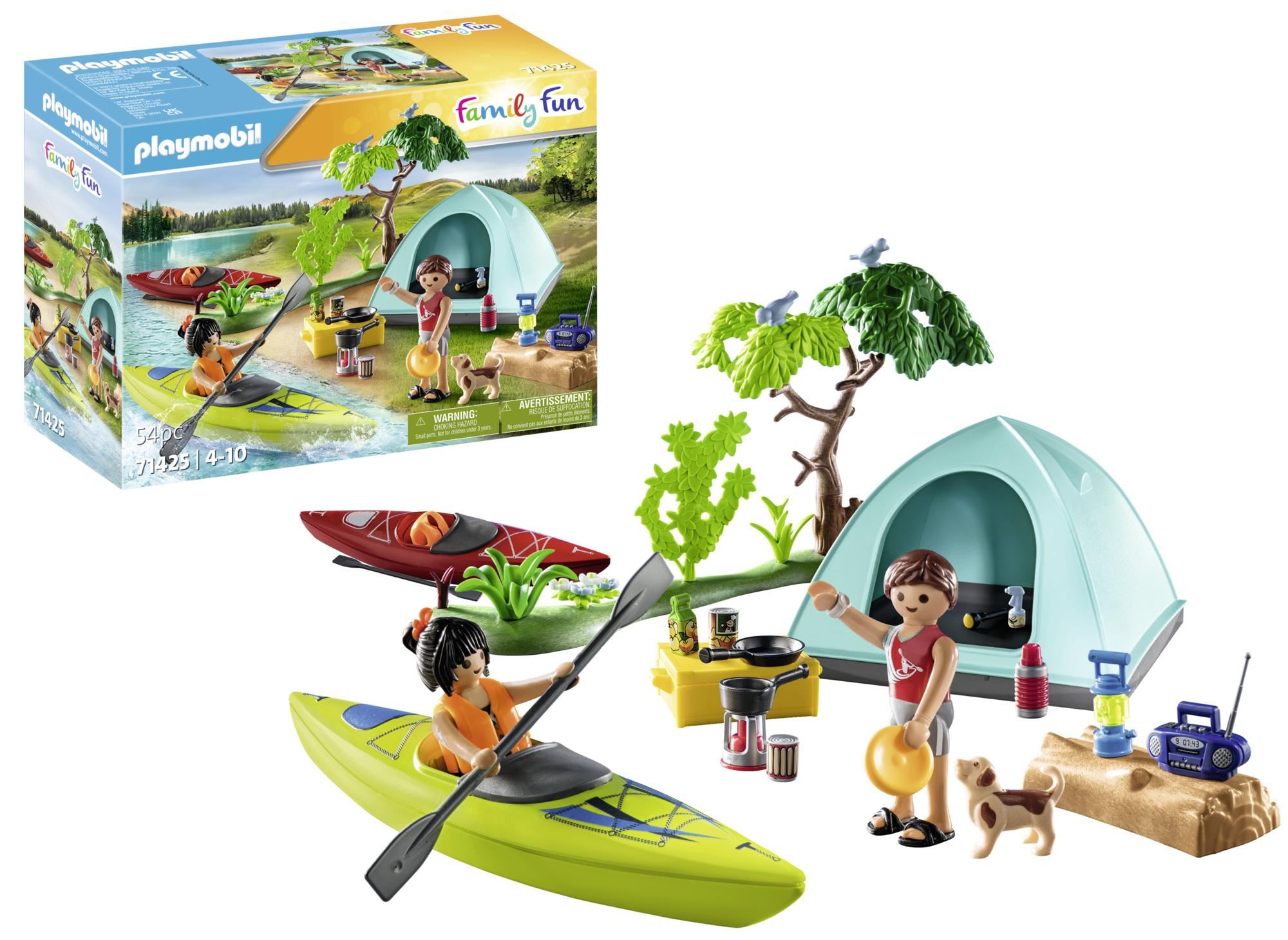 playmobil camping con hoguera (71425)