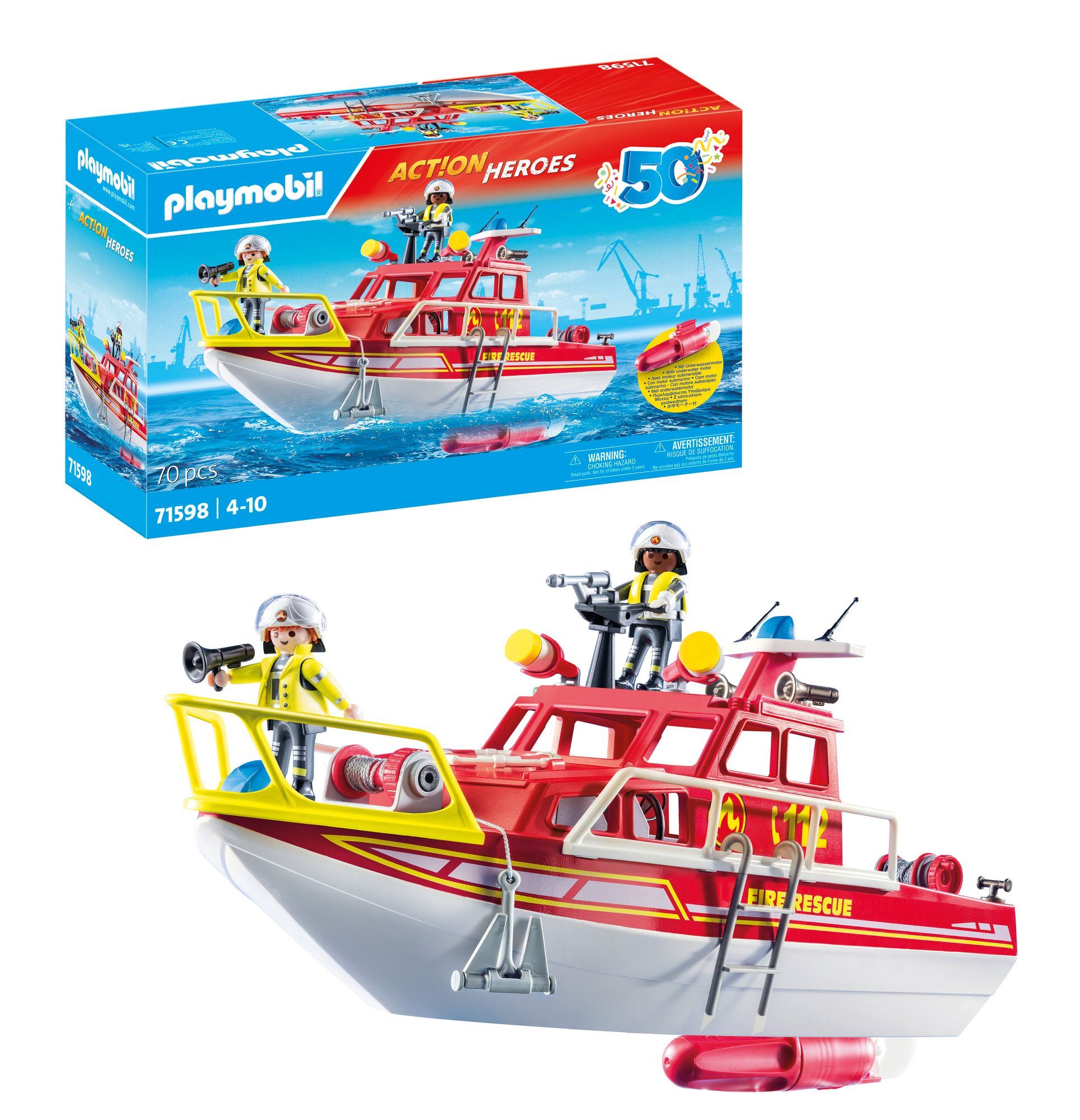 playmobil barco de rescate ( 71598)