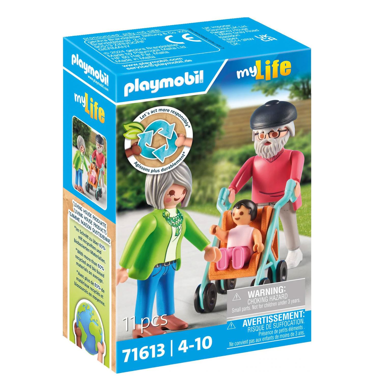 playmobil abuelos y bebe 71613