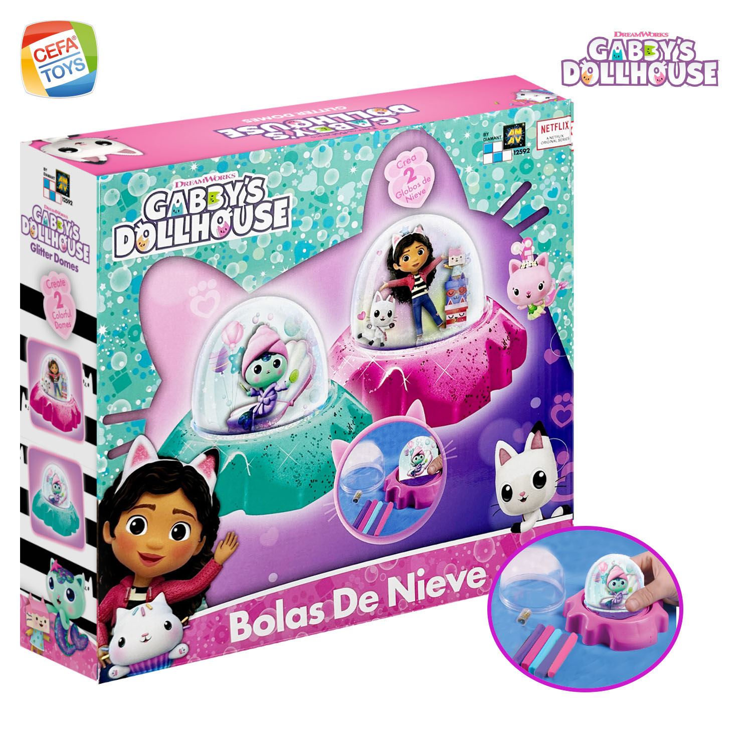 gabby´s dollhouse bolas de nieve (cefa - 00950)