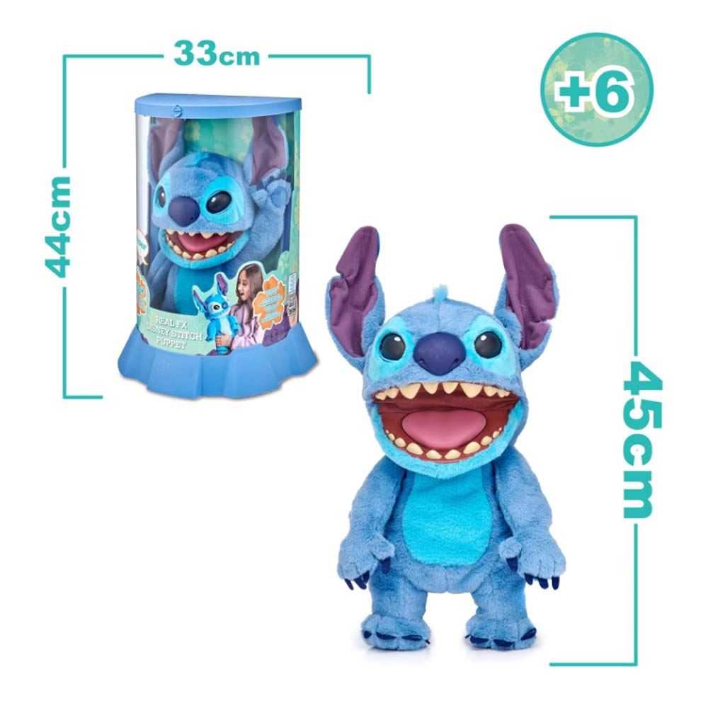 stitch disney real fx puppet ( famosa - ttc29000)