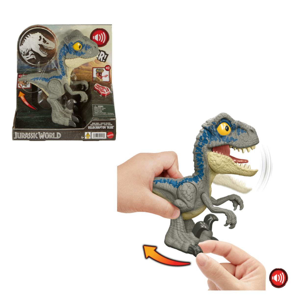 jurassic world mega roar blue  (mattel - hvb44 )