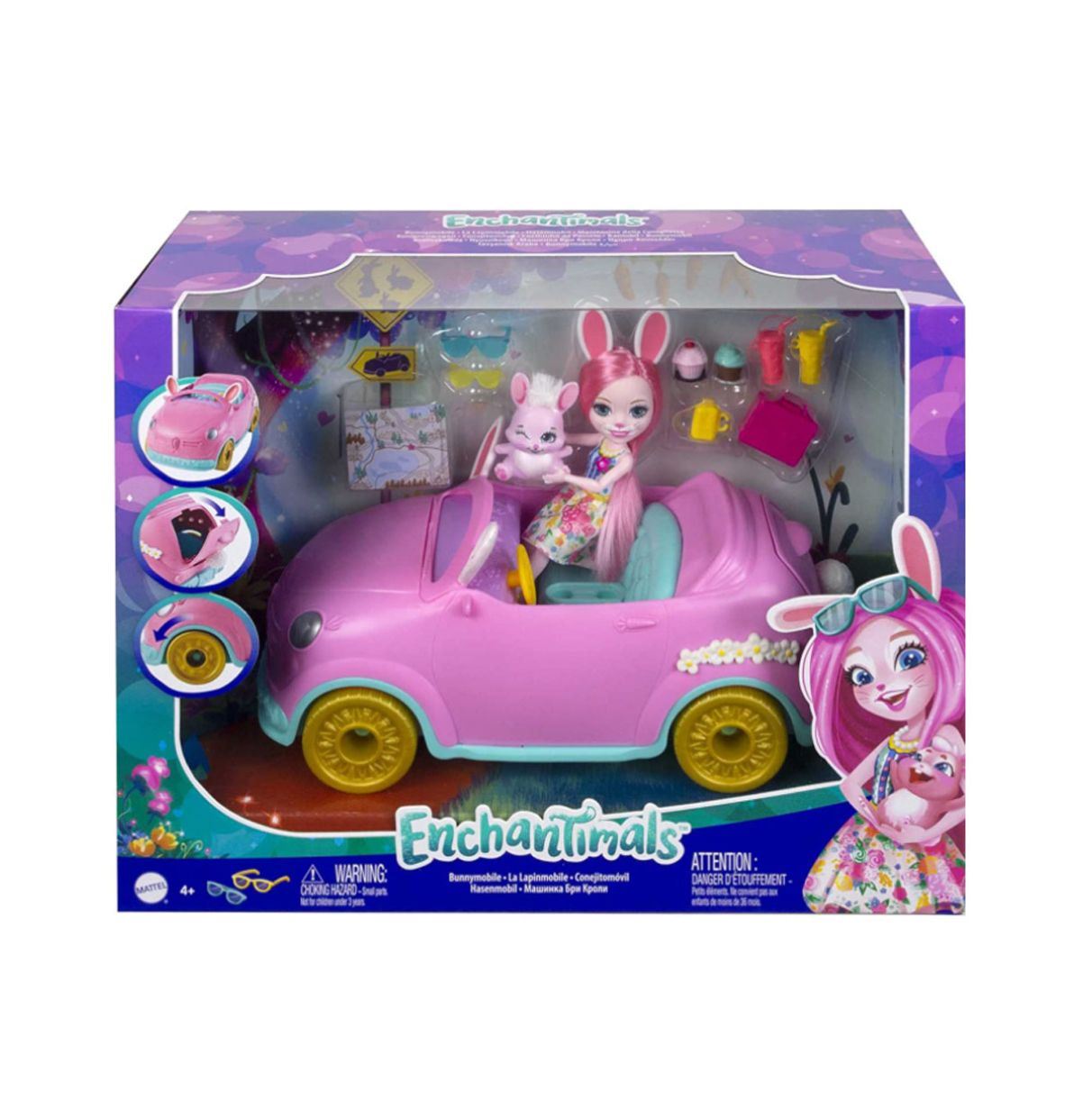 enchantimals bunnymovil  ( mattel - hcf85)