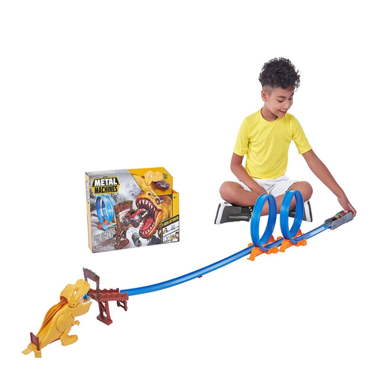 zuru metal machines pista t-rex playset (6702)