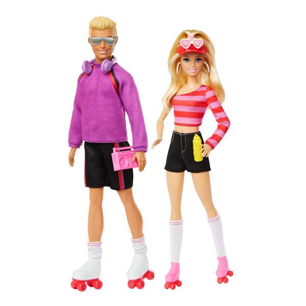 barbie 65 aniversario pack 2 patinadores ( mattel - hxk90)