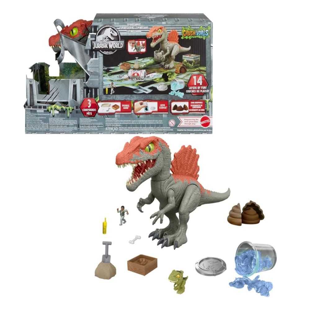 jurassic world spinosaurus destroza jaulas ( mattel - htp71)