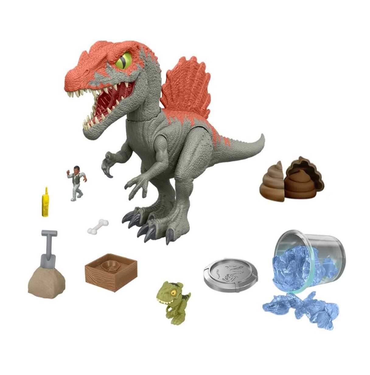 jurassic world spinosaurus destroza jaulas ( mattel - htp71)