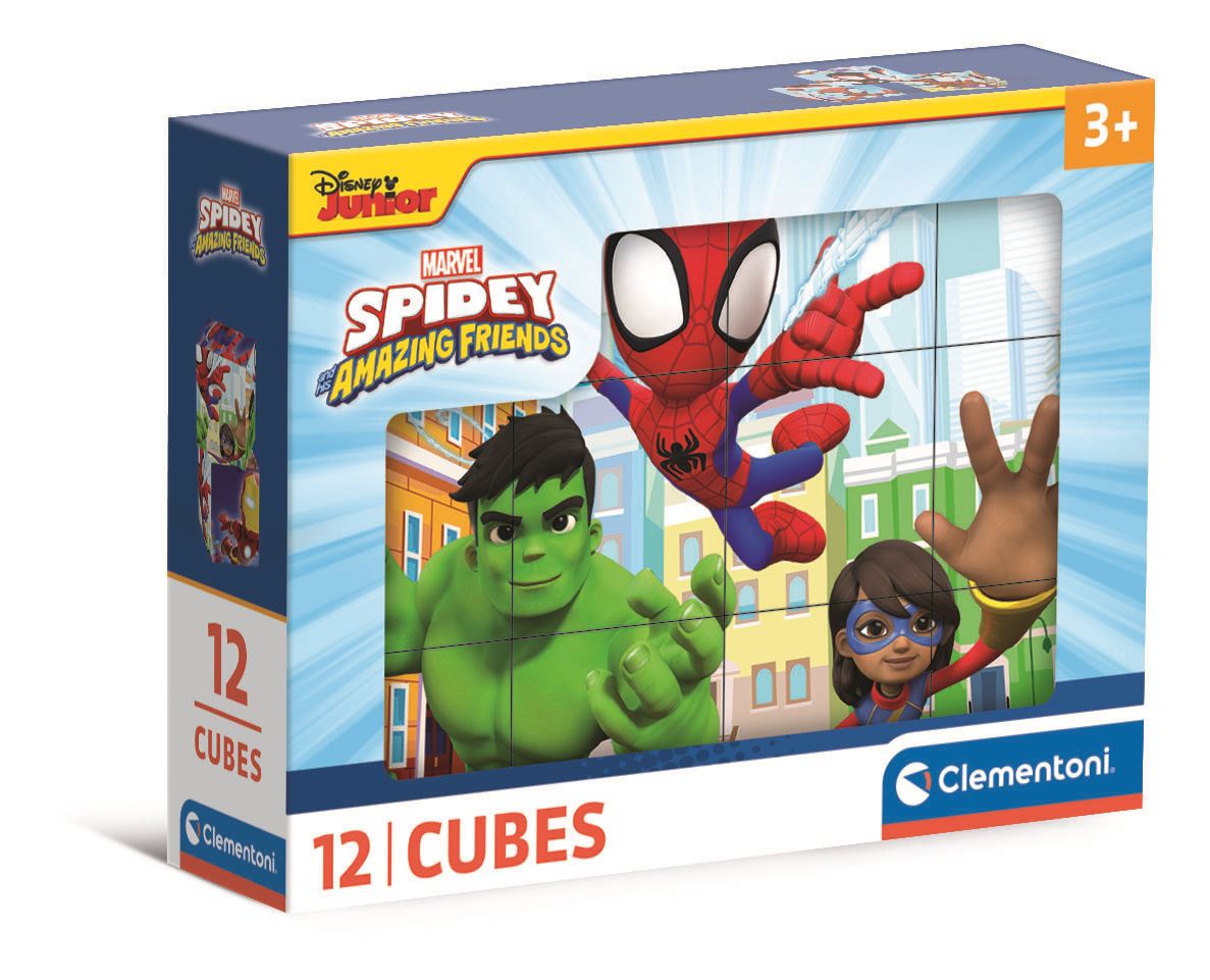 spidey rompecabezas 12 cubos ( clementoni - 41198 )