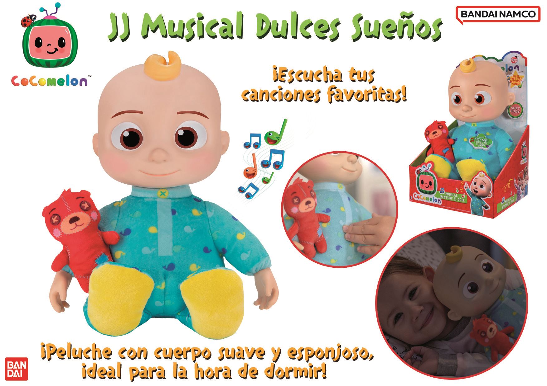 cocomelon jj musical dulces sueÑos (bandai  - wt80114)