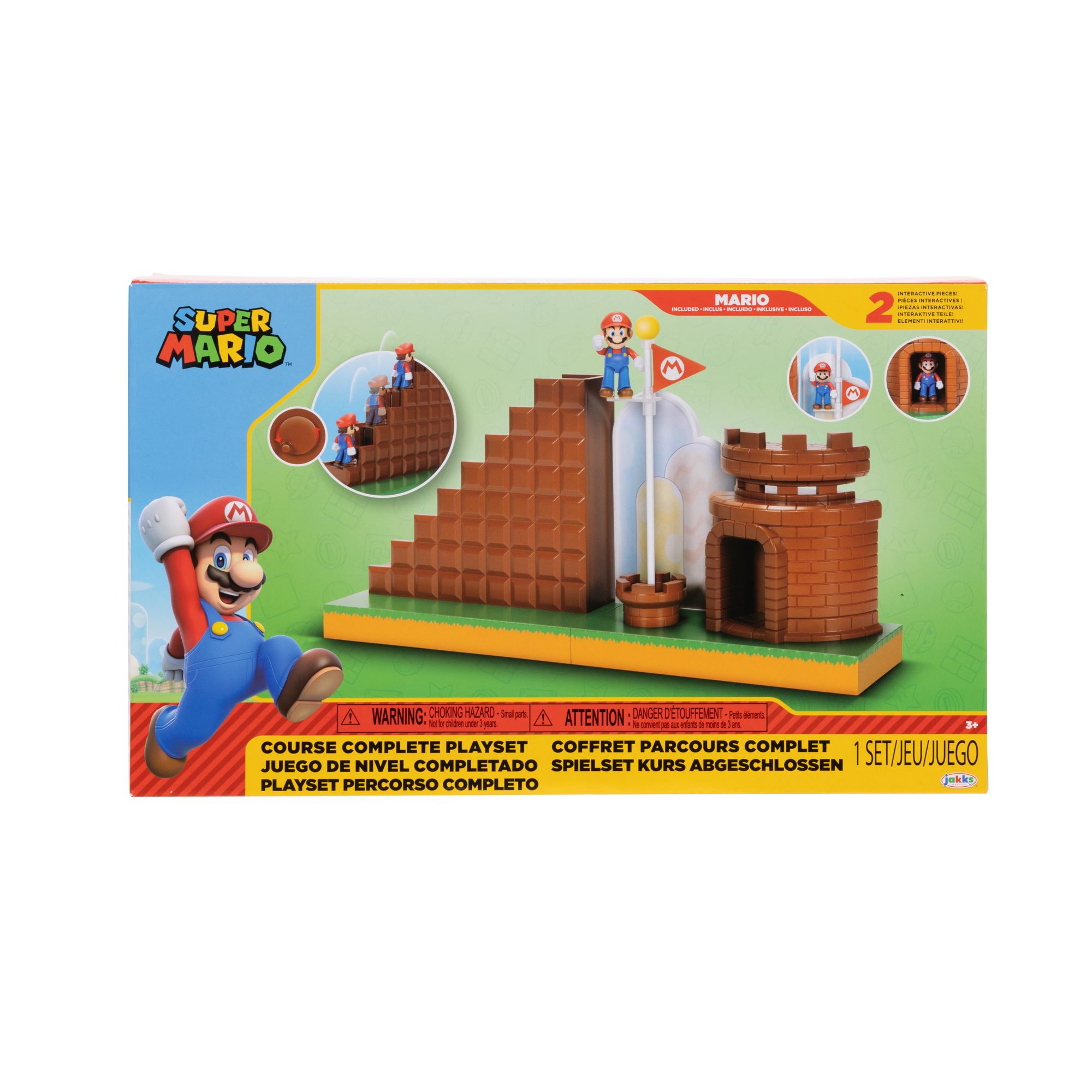 super mario playset media nivel final (jakks pacific - 424354 )