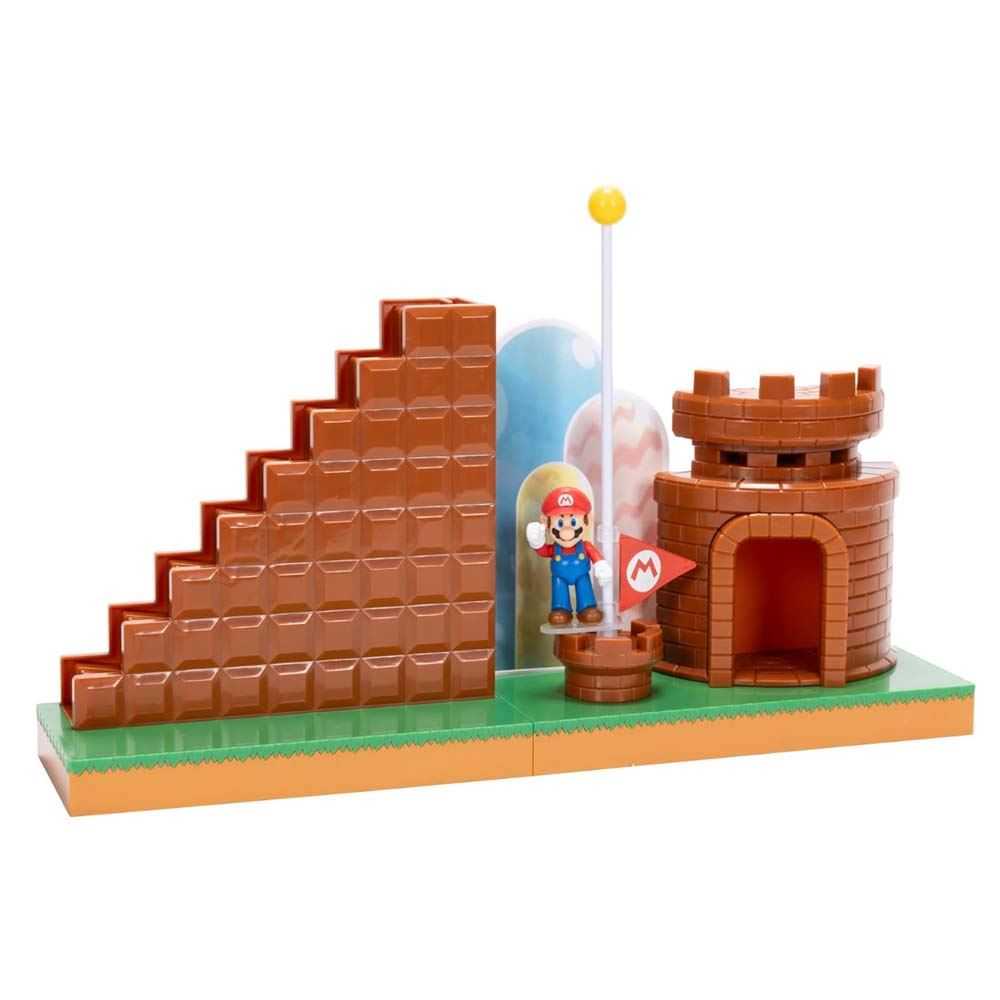 super mario playset media nivel final (jakks pacific - 424354 )