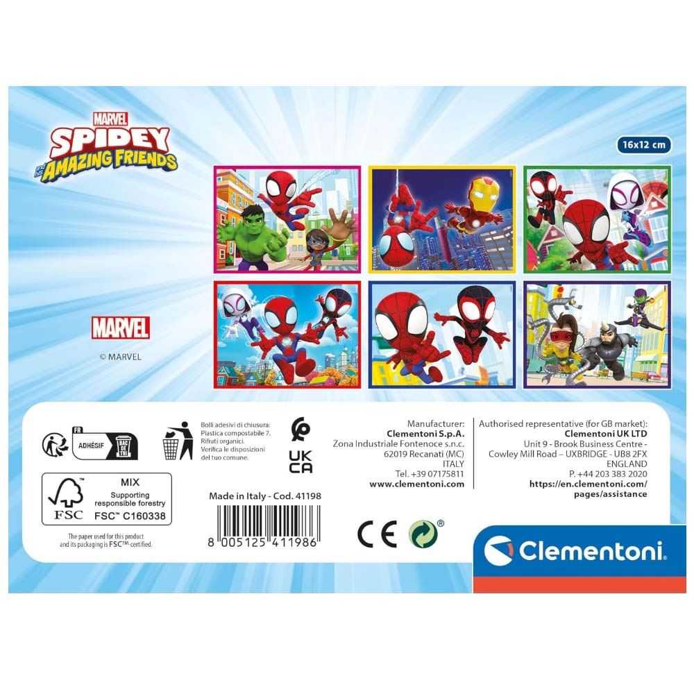 spidey rompecabezas 12 cubos ( clementoni - 41198 )