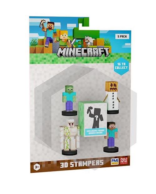 minecraft figura pack de 5 surtido blister ( bizak - 64110004)