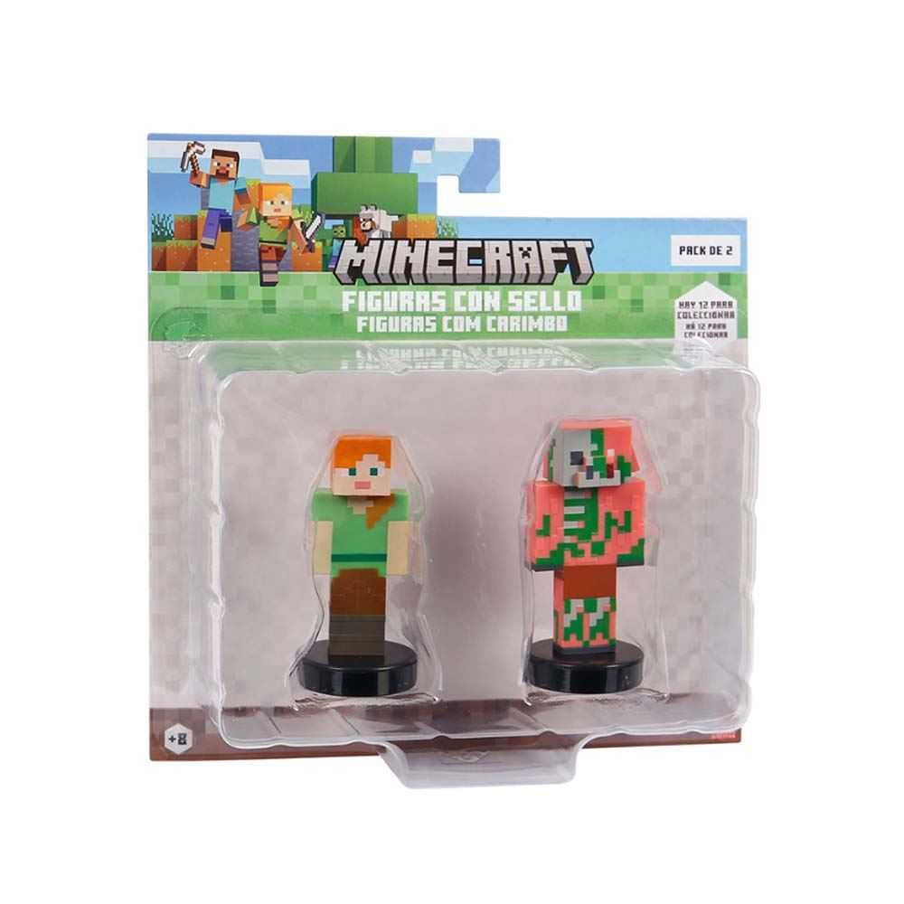 minecraft figura pack de 2 surtido blister  ( bizak - 64110002)