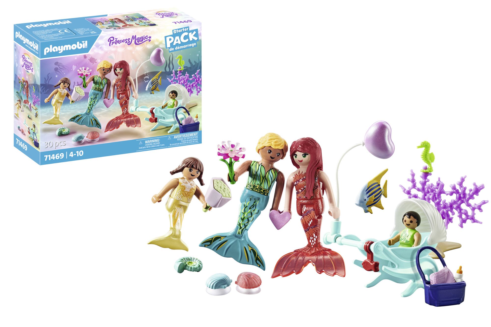 playmobil starter familia de sirenas (71469)