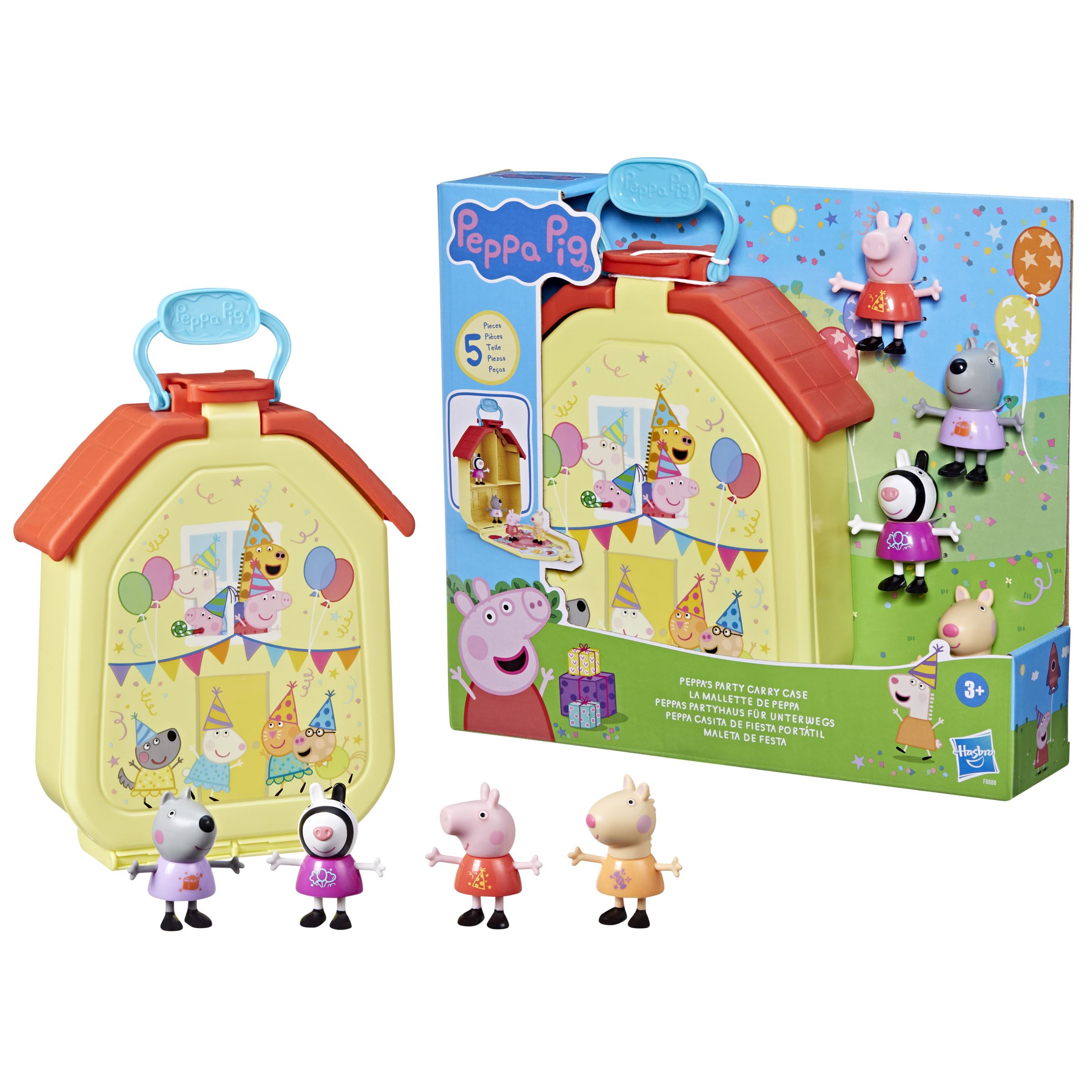 peppa pig casita de fiesta portatil ( hasbro - f88885l0 )