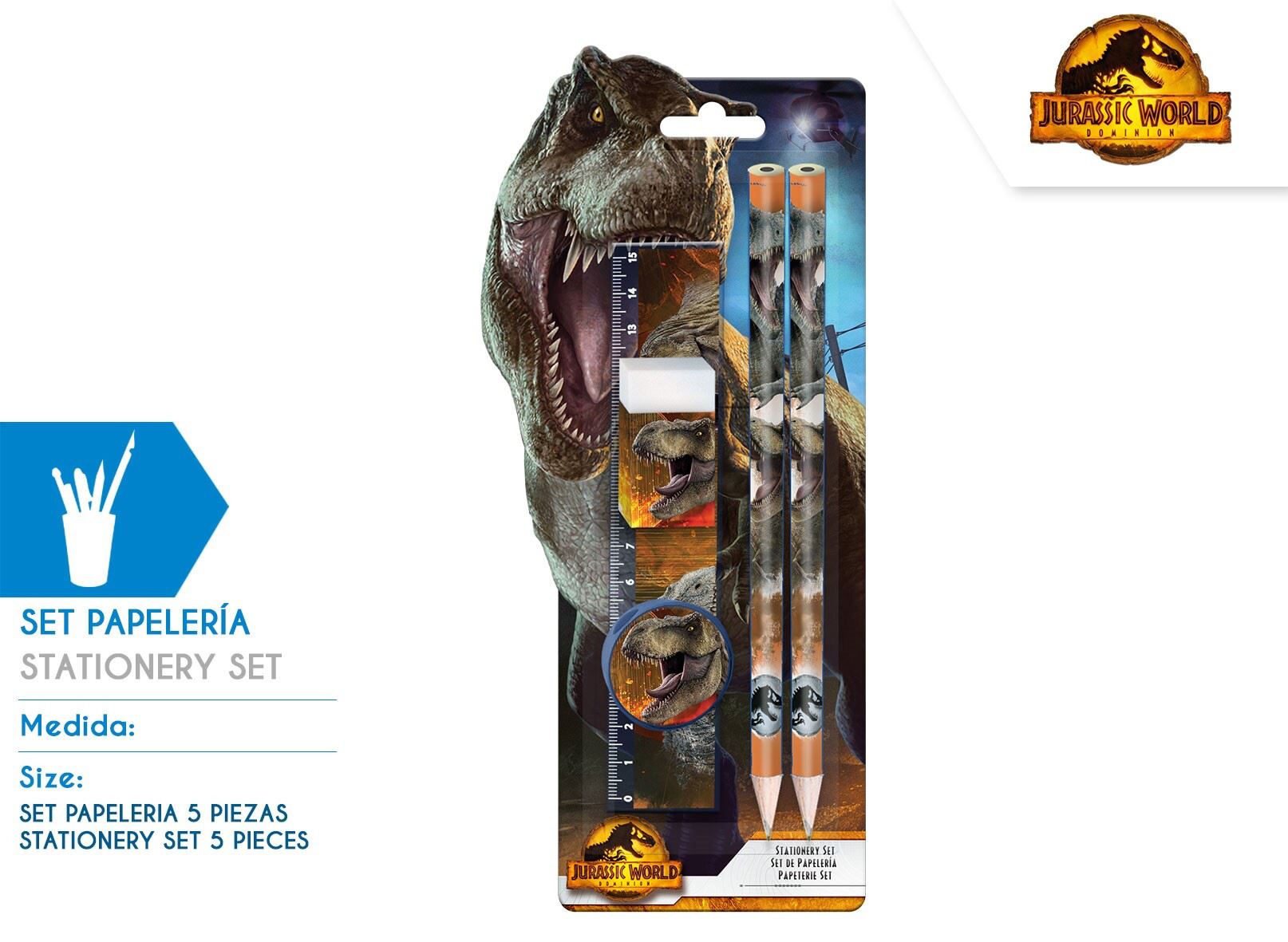 jurassic world set papeleria 5 piezas (kids licensing - jp00014)