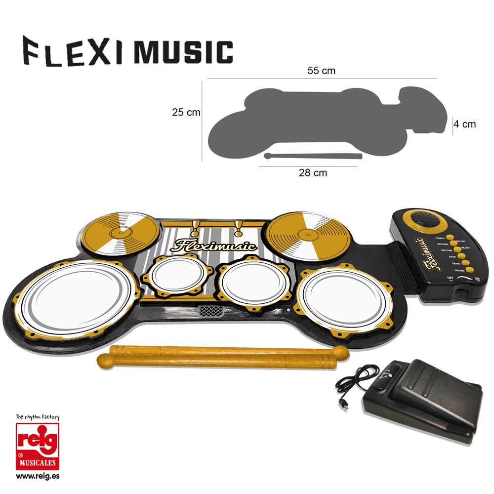 bateria electronica flexible classic (reig - 8933)