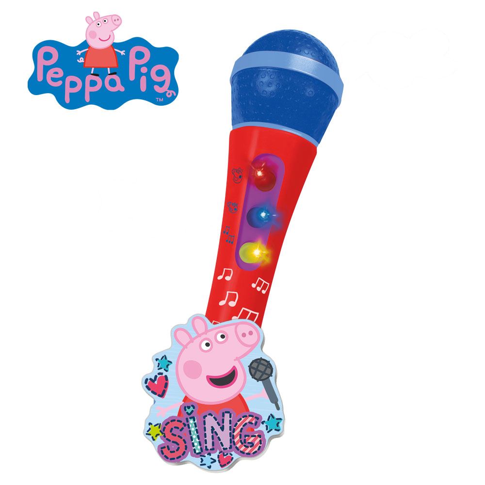 peppa pig micro de mano con amplificador y ritmo ( reig - 2336)