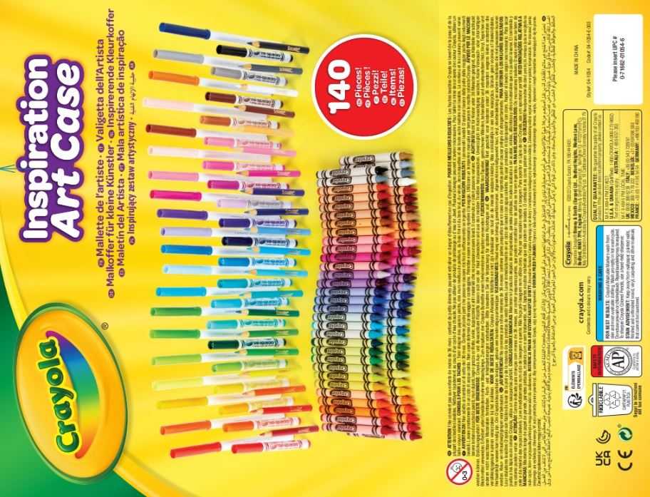 crayola maletin artista arcoiris 140 new (041054)