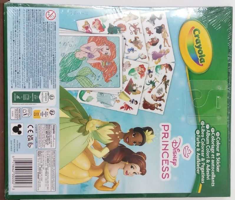 crayola libro colorear+stikers princesas ( 04-0202)