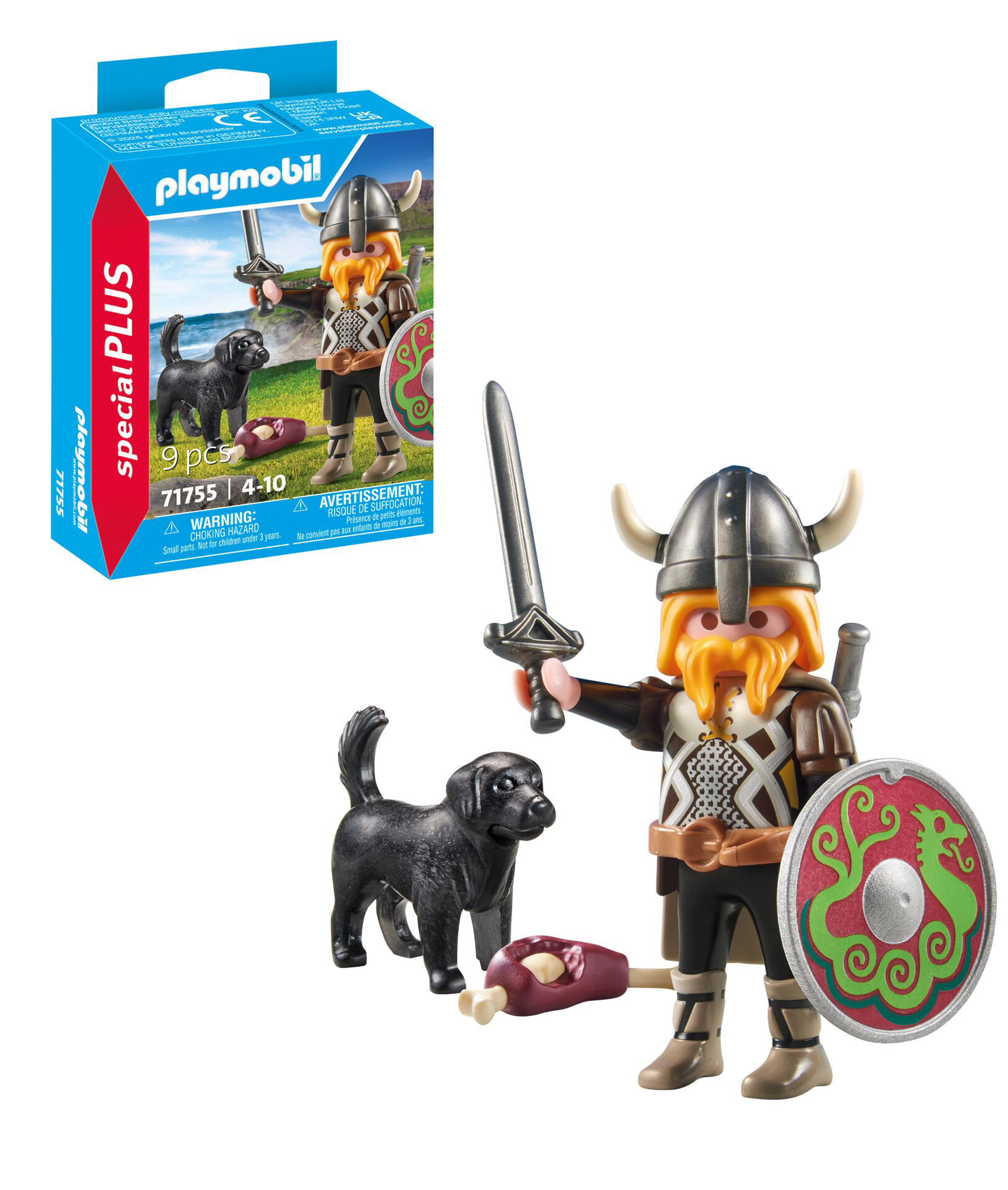 playmobil vikingo con perro guardian (71755)