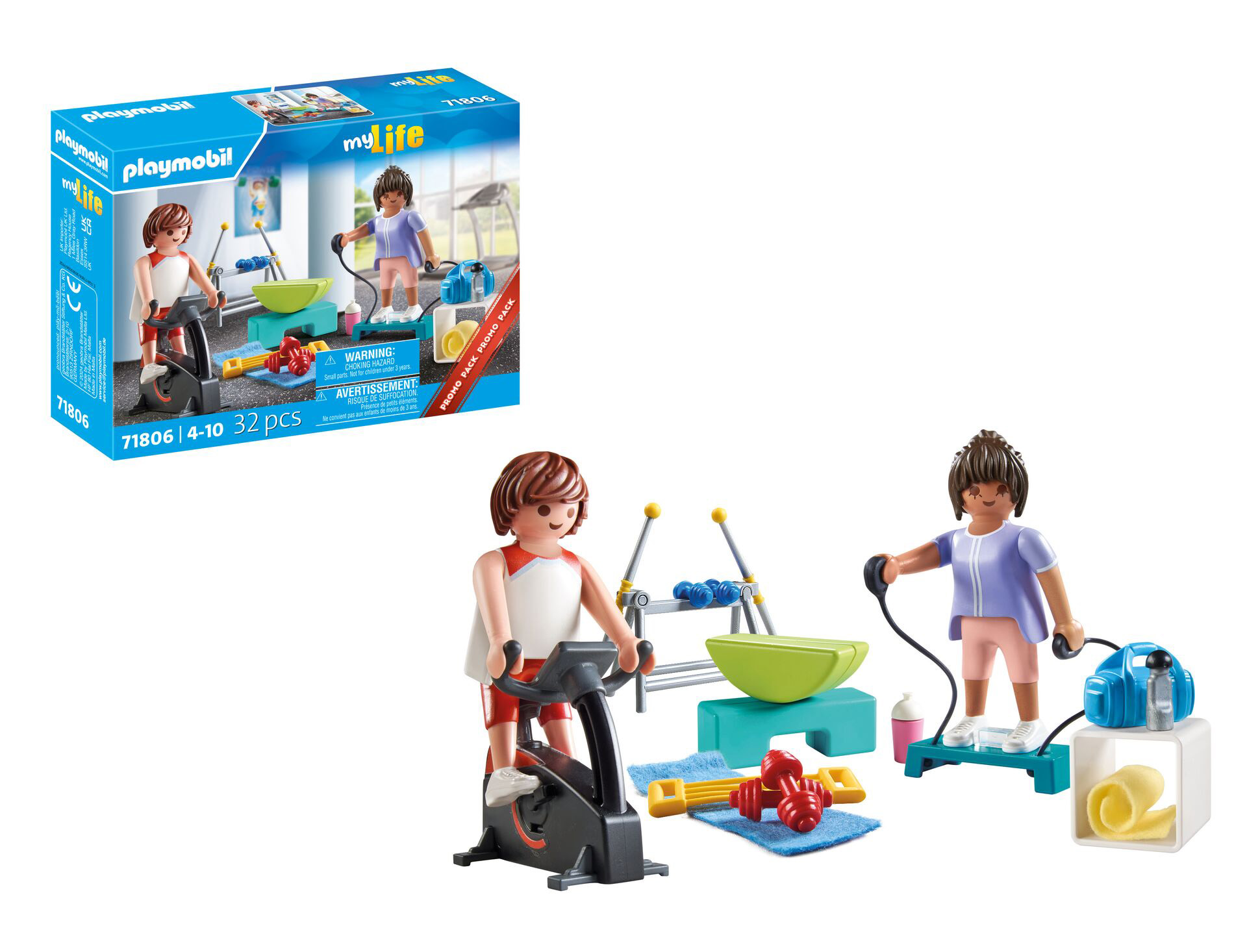 playmobil entrenamiento fitness (71806)