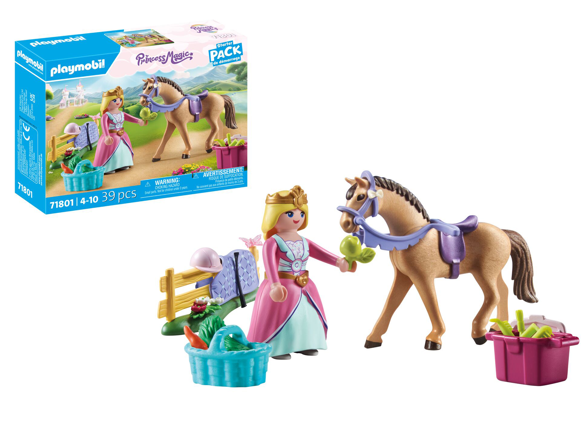 playmobil starter pack princesa con caballo (71801)