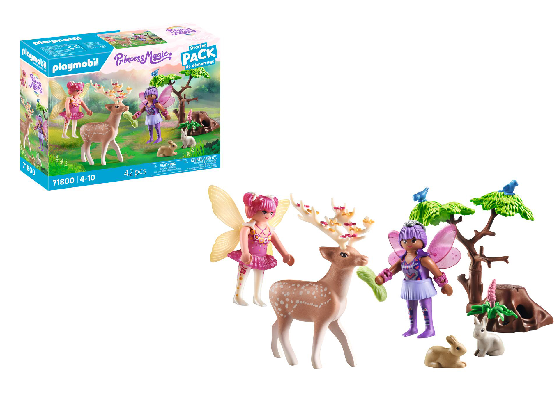 playmobil starter pack hadas con animales del bosque (71800)