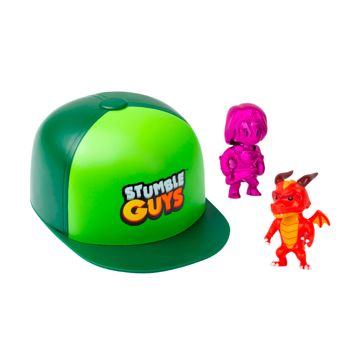 stumble guys pack gorra con 2 figuras sorpresa  (bizak - 64112700)