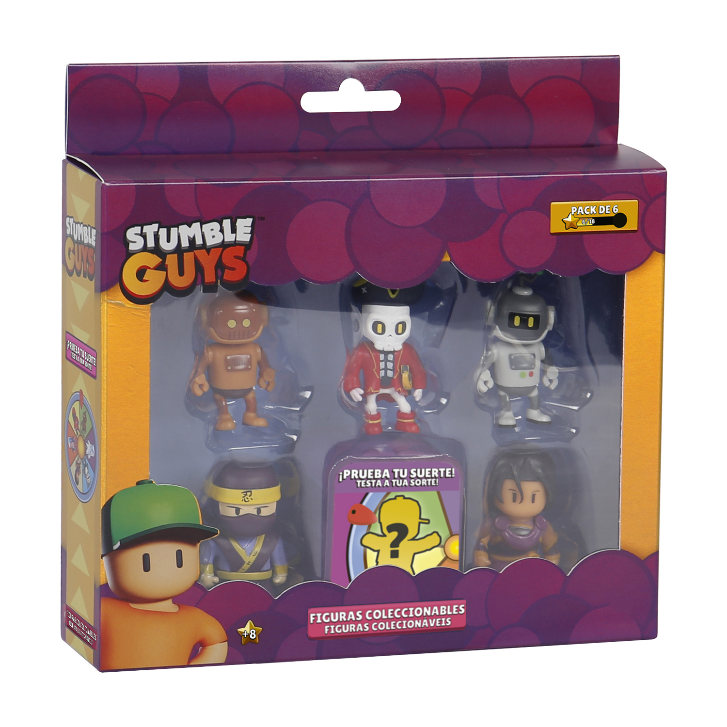 stumble guys figura pack de 6 epic collection (bizak- 64112260)