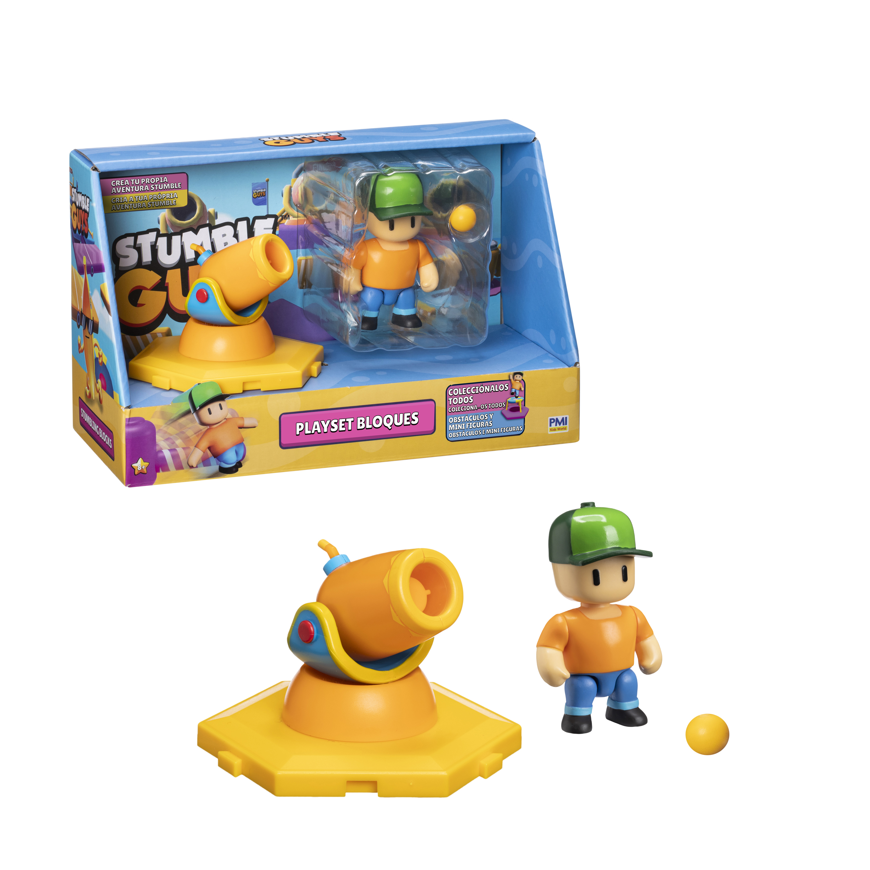 stumble guys figura 7,5cms playset bloques surtidos (bizak- 64119201)