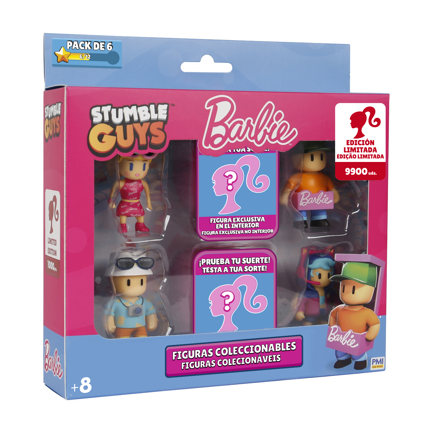 stumble guys barbie pack deluxe 6 figuras (bizak - 64110021)