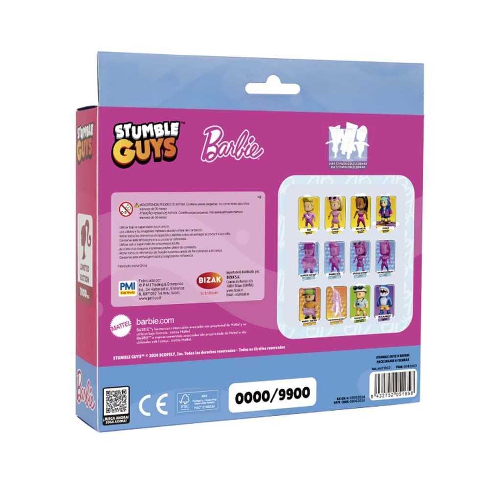 stumble guys barbie pack deluxe 6 figuras (bizak - 64110021)