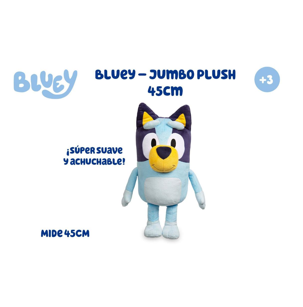 bluey – jumbo plush de 40 centímetros, peluche famosa (bly05000)